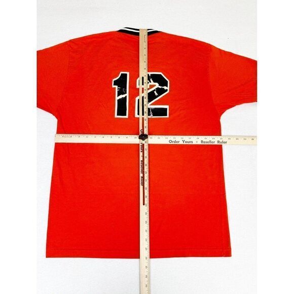 Vintage 80s MLB Baltimore Orioles Baseball Jersey Shirt XL Orange 12 - Picture 7 of 9